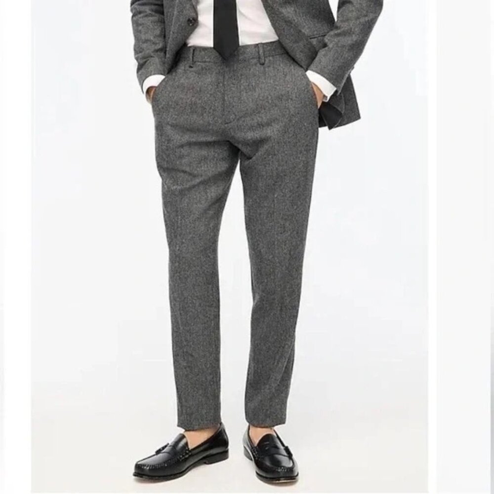 J. Crew Mens 484 Stretch Gray Pants